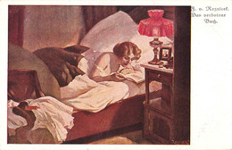 ART DÉCO / JUGENDSTIL - ÉROTISME / SEXY : FEMME Au LIT / EROTIC : HALF NAKED WOMAN In BED By F. V. REZNICEK (ab679) - Reznicek, Ferdinand Von