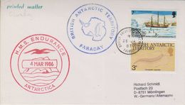 British Antarctic Territory 1987 HMS Endurance / Faraday Ca 25 Ja 87 Faraday (38403) - Storia Postale