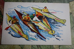 HISTORY OF A BOAT - OLD USSR PC 1971 - Kayak -- Rowing - - Rudersport