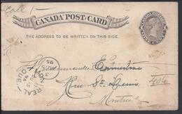 CANADA - Entier Postal 1 Ct. Victoria De Montréal En Ville - Cachet Montréal 11 Juin 1895 - - 1860-1899 Reinado De Victoria
