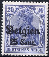 BELGIO, BELGIUM, OCCUPAZIONE TEDESCA, GERMAN OCCUPATION, 1918, FRANCOBOLLI NUOVI (MLH*) Michel 18    Scott N18 - Andere & Zonder Classificatie