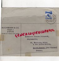 SUISSE - ZOUG- RARE ENVELOPPE BUCHMANN & CO-PILATUSSTR.2- CUIRS ET PEAUX-PIERRE PERUCAUD MEGISSERIE SAINT JUNIEN 1987- - Svizzera