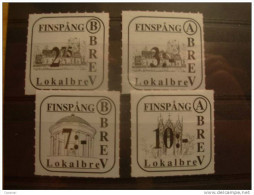 FINSPANG Lokalbrev 4 Stamps Set - Lokale Uitgaven