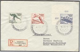 GERMANY Registered Letter With The Complete Set With R Label With C And Olympic Cancel Of The Opening Day 6.2.36 17 - Inverno1936: Garmisch-Partenkirchen