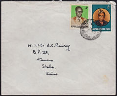 Ca0112a ZAIRE 1980, SG O847 & 938 Mobutu On Lubumbashi 1 Cover To Kamina With I.7-CEL(F) Cancellation - Used Stamps