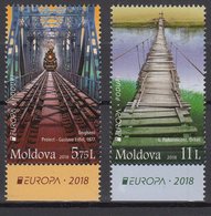 MOLDOVA 2018 EUROPA CEPT.BRIDGES.SET 2 STAMPS.MNH - 2018