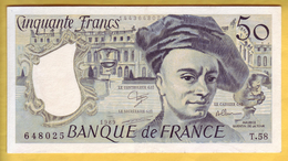 BILLET FRANCAIS - 50 Francs Quentin De La Tour 1989 SUP - 50 F 1976-1992 ''quentin De La Tour''