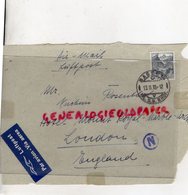 SUISSE - BASEL- DEVANT ENVELOPPE 1939- AIR MAIL-LUFTPOST-ROSENTHAL- HOTEL RPYAL MARBLE LONDON- ENGLAND - Suiza