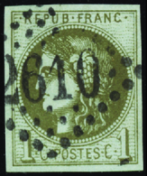 94 N°39 C 1c Olive TB Qualité:OBL Cote: 180  - Other & Unclassified