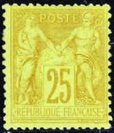 208 N°92 25c Bistre Sur Jaune Qualité:* Cote: 550  - Altri & Non Classificati