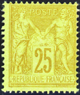 209 N°92 25c Bistre Sur Jaune Qualité:* Cote: 550  - Autres & Non Classés