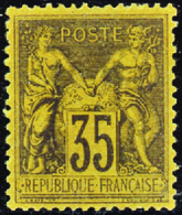 210 N°93 35c Violet-noir Sur Jaune Qualité:* Cote: 800  - Autres & Non Classés