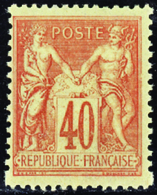 214 N°94 40c Rouge-orange Grand Format Qualité:* Cote: .....  - Autres & Non Classés