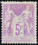 217 N°95 A 5f Lilas-rose Sur Lilas Pâle Qualité:* Cote: 950  - Altri & Non Classificati