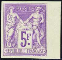 220 N°95 5f Violet Sur Lilas Non Dentelé Qualité:** Cote: 1000  - Altri & Non Classificati