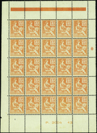 272 N°117 15c Mouchon Panneau De 25 Timbres Qualité:** Cote: 875  - Autres & Non Classés