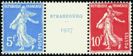 385 N°242 A Exposition Philatélique De Strasbourg 1927 Qualité:* Cote: 800  - Autres & Non Classés