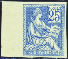 687 N°114 D 25c Bleu Non Dentelé Bdf Qualité:(*) Cote: 550  - Non Classés