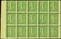 749 N°130 Bloc De 15 Timbres Piquage à Cheval (pli Sur 4ex-1ex*) Qualité:** Cote: 2340  - Non Classés