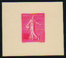 1535 N°129 Epreuve En Rose Sans La Valeur Sur Papier Carton - Autres & Non Classés