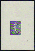 1545 N°132 25c Semeuse Lignée épreuve En Violet-noir - Other & Unclassified