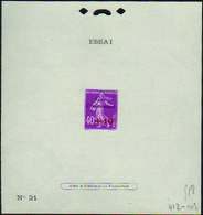 1556 N°246 Epr. D'essai De Surcharge Caisse D'amortissement N°21 - Autres & Non Classés