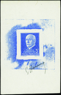 1574 N°524 5f Pétain épreuve De Hourriez Non émis En Bleu - Altri & Non Classificati