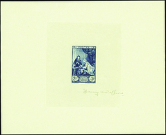 1582 N°753 Musée Postal épreuve En Bleu Sur Jaune Signée - Altri & Non Classificati