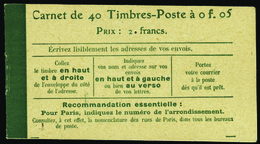 1689 N°137 C7  5c Semeuse Vert 40 Timbres Qualité:** Cote: 360  - Andere & Zonder Classificatie