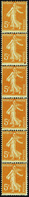 1873 N°5 5c Semeuse Orange Bande Verticale De 6 Timbres Qualité:** Cote: 310  - Roulettes