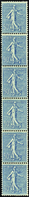 1874 N°7 50c Semeuse Lignée Bande Verticale De 6 Timbres Qualité:** Cote: 525  - Francobolli In Bobina