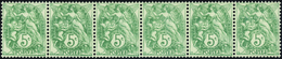 1881 N°16 5c Blanc Bande Horizontale De 6 Timbres Qualité:** Cote: 650  - Coil Stamps