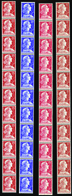 1891 N°38 /41 Marianne De Muller 4 Bandes Verticales De 11t Qualité:** Cote: 590  - Coil Stamps