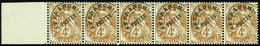 1892 N°42 4c Blanc Préoblitéré Bande Horizontale De 6 Timbres Qualité:** Cote: 3000  - Francobolli In Bobina