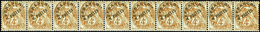 1894 N°42 4c Blanc Type II Bde De 10  1ex Point Entre "F"et"R" Qualité:** Cote: 6000  - Rollen