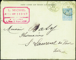 1917 N°90 J86b 15c Sage La Lettre Annonce (s.12R) Qualité:OBL Cote: .....  - Autres & Non Classés