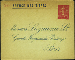 1945 N°129 A17f 10c Semeuse Lignée "Laguionie & Cie" Qualité: Cote: 600  - Autres & Non Classés