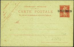 1953 N°160 CP1  30c Semeuse Rouge Surcharge Spécimen Qualité: Cote: 110  - Autres & Non Classés