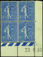 2093 N°205 1f Semeuse Lignée Bleu 23-6-30 Qualité:** Cote: 94  - Other & Unclassified