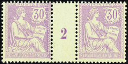 2355 N°128 30c Mouchon Violet Millésime 2 Qualité:** Cote: 2550  - Millesimes