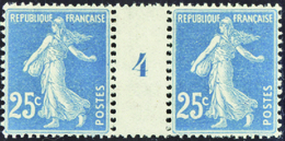 2386 N°140 25c Semeuse Bleu Type IIIA Millésime 4 Qualité:** Cote: 97  - Millésimes