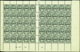 2428 N°107 1c Ardoise Surcharge Spécimen Feuille De 50t Mill 5 Qualité:** Cote: 2750  - Millesimi