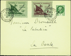2798 N°8 /9  2 Valeurs Surcharge Libération Sur Lettre Qualité:OBL Cote: 630  - War Stamps