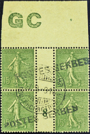 2810 N°130 Bloc De 4 Manch. GC Mill 8 Surcharge Postes Serbes Qualité:OBL Cote: .....  - War Stamps