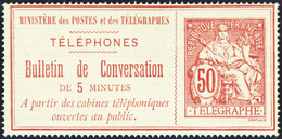 2872 N°4 50c Rouge Sur Rose Qualité: Cote: 350  - Telegraph And Telephone