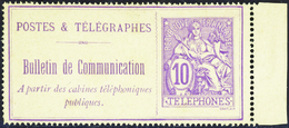 2880 N°22 10c Violet Qualité: Cote: 95  - Télégraphes Et Téléphones