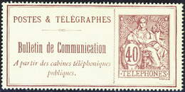 2885 N°26 40c Brun-rouge Qualité: Cote: 95  - Télégraphes Et Téléphones