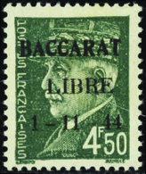 2907 Baccarat Type II  10 Valeurs Qualité:* Cote: 695  - Libération