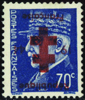 2911 Provins N°21  70c Pétain Bleu Surcharge Rouge Qualité:* Cote: 850  - Liberazione