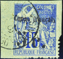 3323 N°2 5c Sur 15c Bleu Sur Fragment TB Qualité:OBL Cote: 250  - Andere & Zonder Classificatie